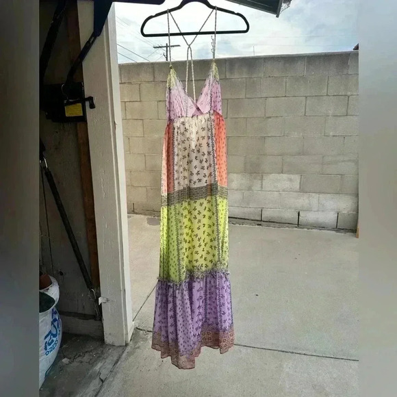 Floral Patchwork Babydoll Dress size large - Picture 2 of 6